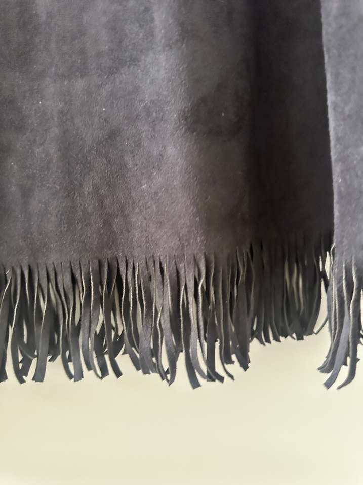 Süet lacivert Mini Kolsuz Elbise - Görsel 4