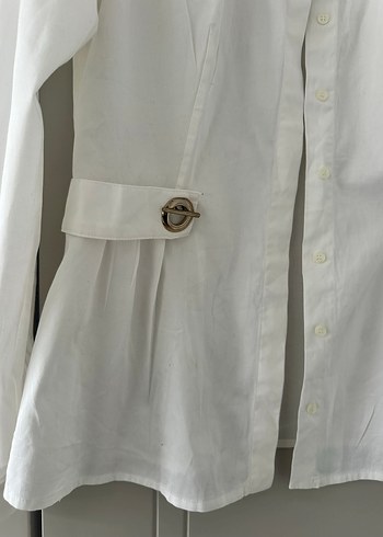 Neywork Düğmeli Beyaz Kadın Gömlek - Görsel 3