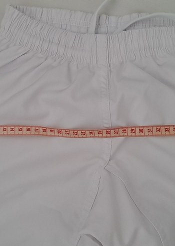 Beyaz Bel Bantlı Erkek Pantolon - Görsel 4