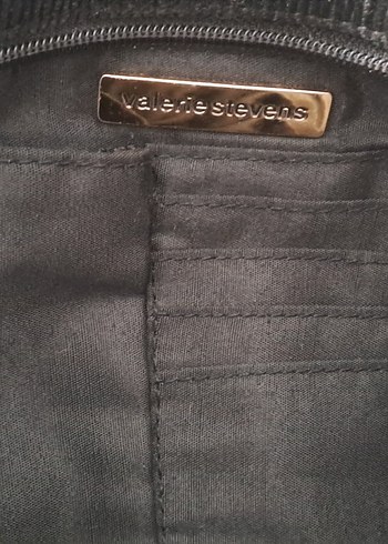 Siyah Kadife Fırfırlı Gül Detaylı El Çantası - Görsel 5