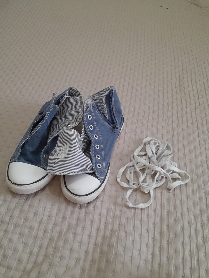 Kadın Kot Kumaş Dolgu Topuklu Spor Ayakkabı - Görsel 4