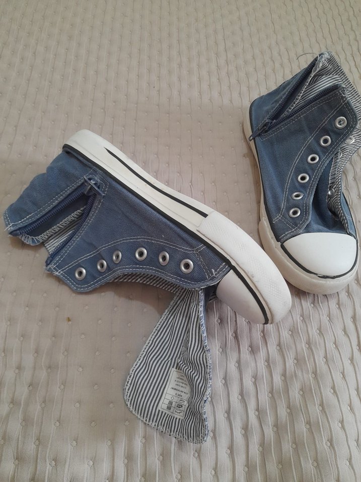 Kadın Kot Kumaş Dolgu Topuklu Spor Ayakkabı - Görsel 2