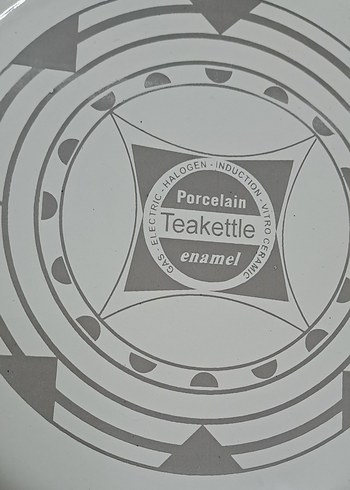 Beyaz Çiçek Desenli Emaye Çaydanlık - Görsel 10