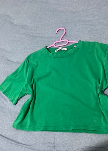 Zara Yeşil Kısa Kollu Tişört