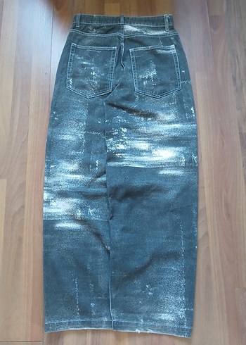 Bershka Koyu Gri Yikamali Denim Pantolon En İyi New School Pantolon