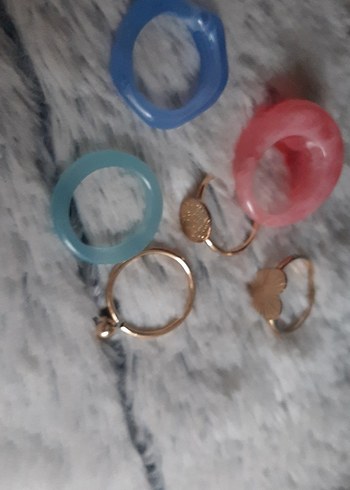 Bohem Elastik Renkli Kadın Yüzük Seti