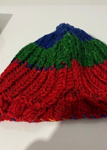 Renkli Örgü Kadın Bere - Görsel 2