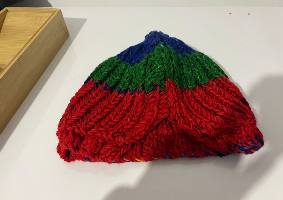 Renkli Örgü Kadın Bere - Görsel 2