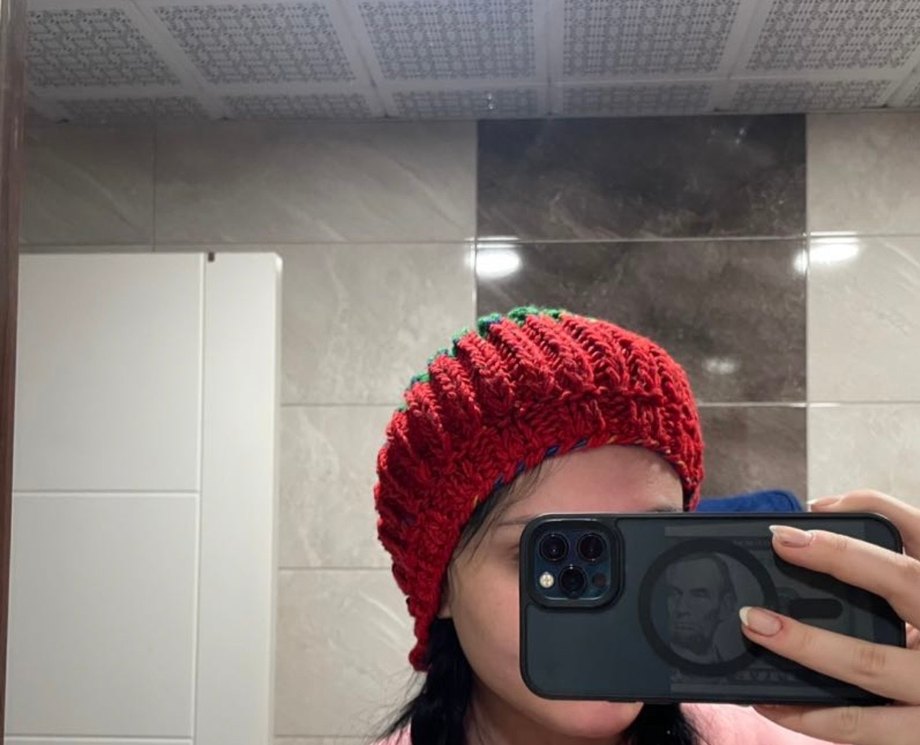 Renkli Örgü Kadın Bere - Görsel 3