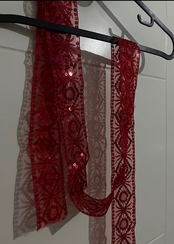 Kırmızı vintage Nakışlı Uzun bindallı - Görsel 8