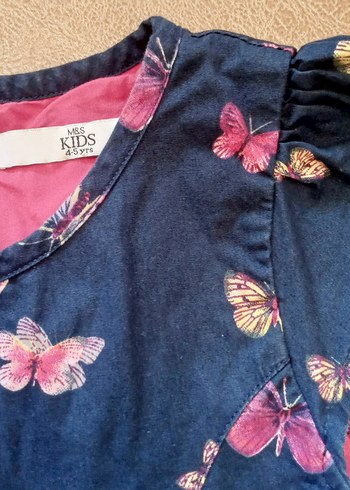 Marks & Spencer Kelebek Desenli Kız Çocuk Elbise
