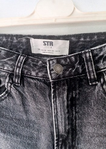 Gri Regular Fit Midi Kadın Kot Pantolon - Görsel 3