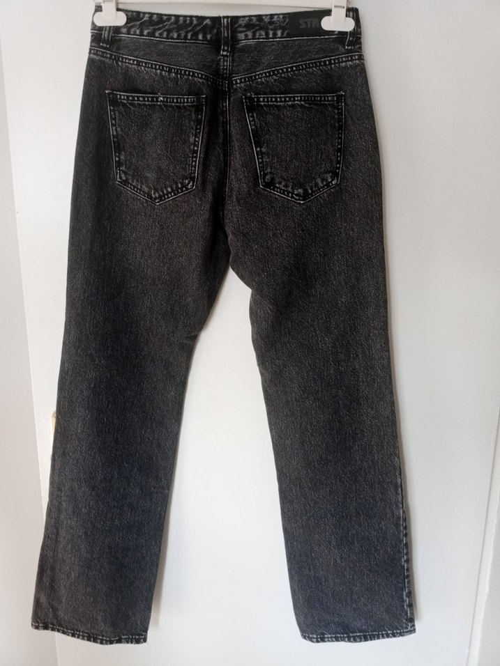 Gri Regular Fit Midi Kadın Kot Pantolon - Görsel 2