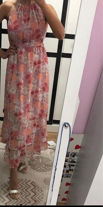 Zara Şifon şık elbisr