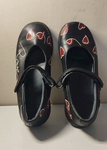 Kız Çocuk Siyah Baskılı Goth Babet - Görsel 2