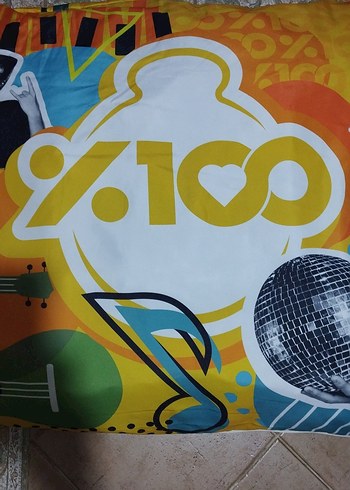 Renkli Baskılı büyük plaj minder %100 - Görsel 2