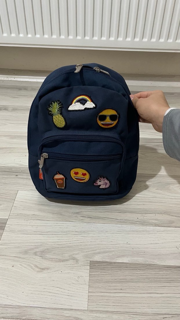 Mavi Baskılı Kadın Sırt Çantası - Görsel 3