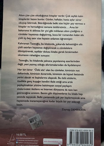 Kahraman Tazeoğlu - Söz (44. Baskı) - Görsel 2