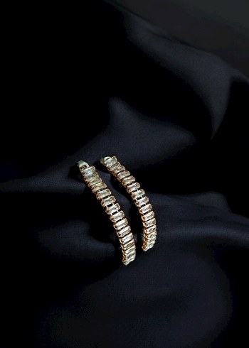  Beden Zirkon Taşlı Su Yolu Gold Küpe