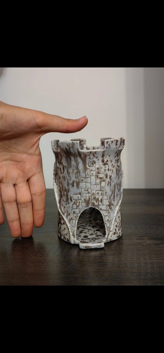 Kule Şeklinde Lila Mumluk - Görsel 2