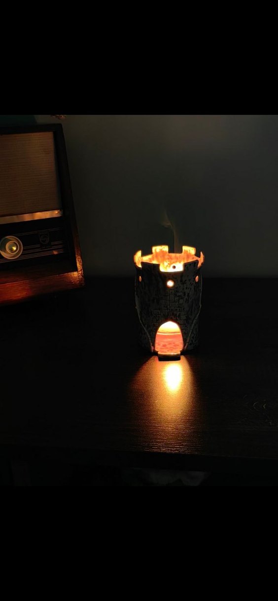 Kule Şeklinde Lila Mumluk - Görsel 4