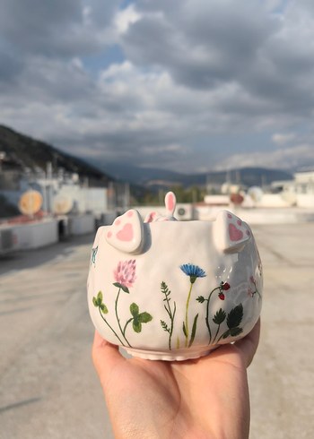 Seramik Tavşanlı Kase - Görsel 6