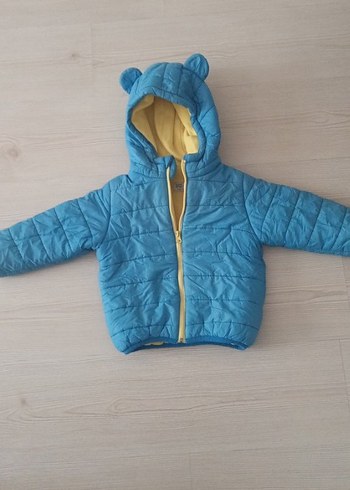 Kapüşonlu Mavi Erkek Çocuk Mont