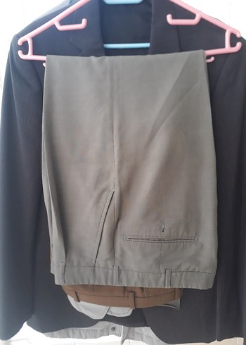 Diğer Bej erkek Kumaş Pantolon, Kemerli, Midi Boy