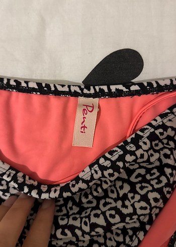 s Beden Leopar Desenli Pembe Mini Bikini