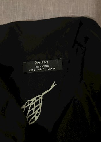 s Beden Siyah Gül Baskılı Düğmeli Goth Kadın Gömlek