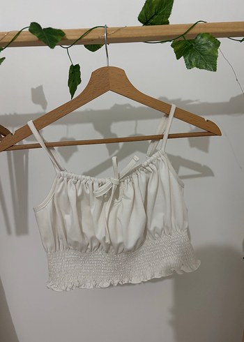 Beyaz Beli Lastikli Büstiyer