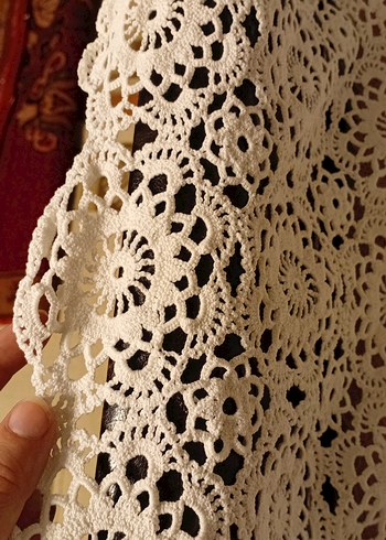 Dantel El örgüsü masa örtüsü - Görsel 6