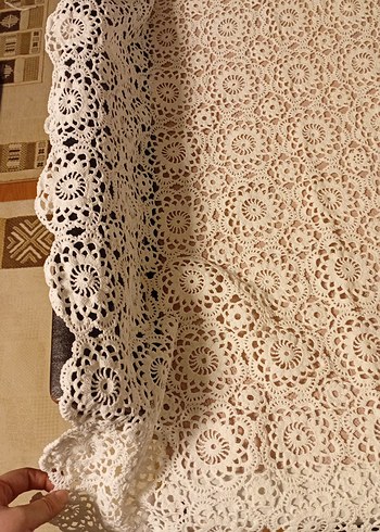 Dantel El örgüsü masa örtüsü - Görsel 3