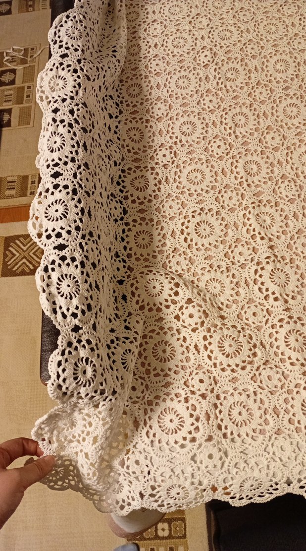 Dantel El örgüsü masa örtüsü - Görsel 3