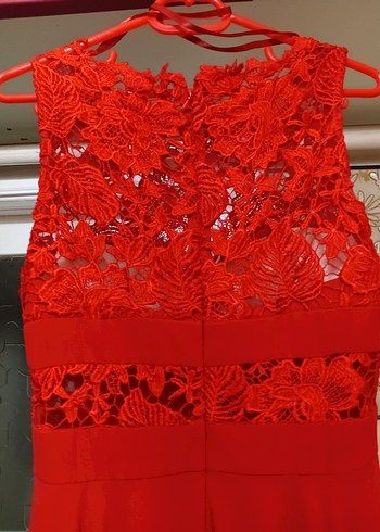 Kırmızı Uzun Abiye Elbise - Görsel 5