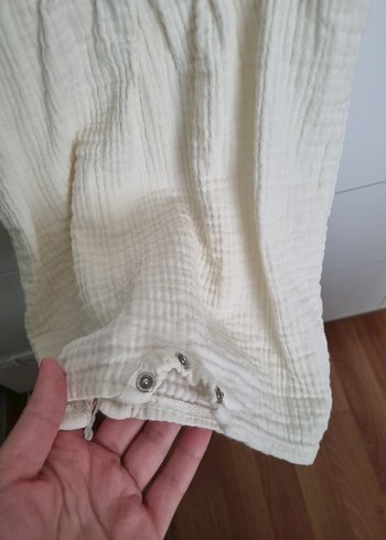1 Yaş Beden Nakışlı Düğmeli Bebek Kız Tulum