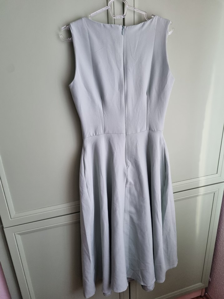 Açık yesil Midi Kolsuz Kadın Elbise - Görsel 4