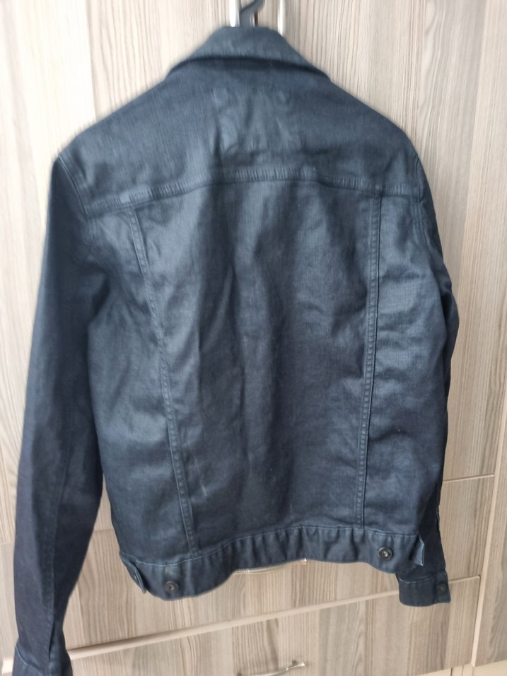 Düğmeli Gri Erkek Kot Ceket - Görsel 4