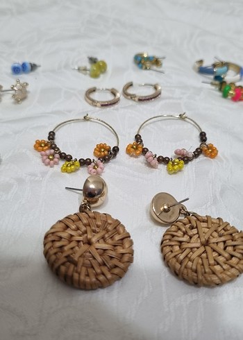 Renkli Boncuklu Mini Bohem Küpeler - Görsel 3