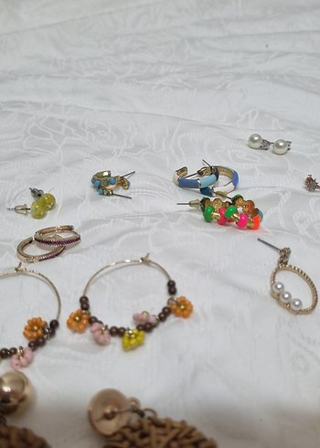 Renkli Boncuklu Mini Bohem Küpeler - Görsel 6