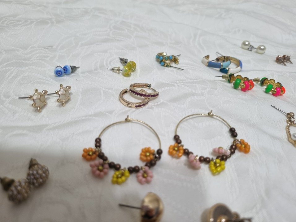 Renkli Boncuklu Mini Bohem Küpeler - Görsel 4