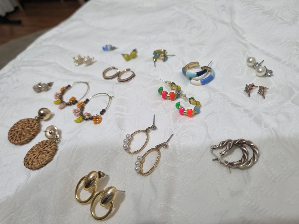 Renkli Boncuklu Mini Bohem Küpeler - Görsel 2