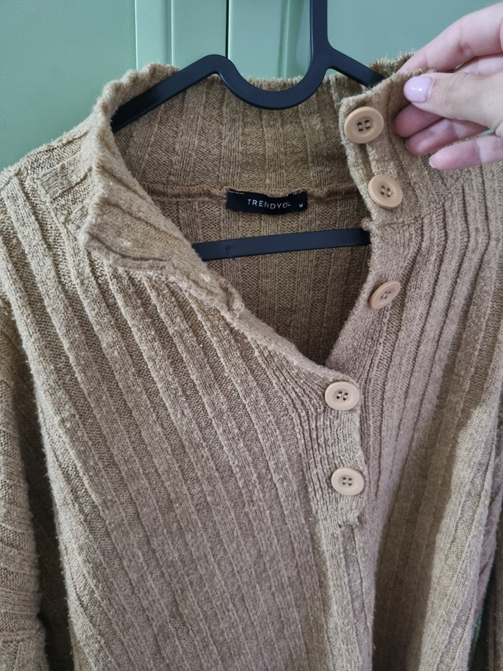 Açık Kahve Kadın Kazak - Görsel 2