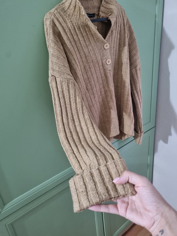 Açık Kahve Kadın Kazak - Görsel 4