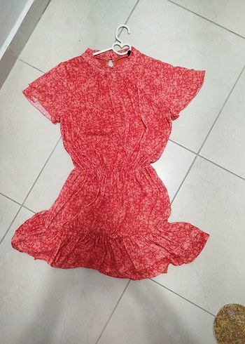 Kısa Kollu Bohem Mini Elbise