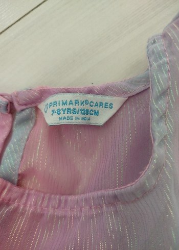 Diğer 7/8 yaş Kız Çocuk Pembe Fırfırlı Bohem plaj Elbise