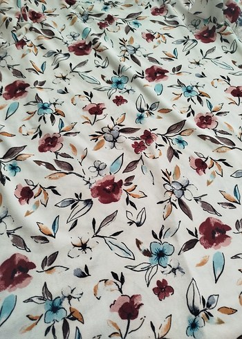 MANGO M BEDENBeyaz Çiçek Desenli Bohem ELBİSE - Görsel 5