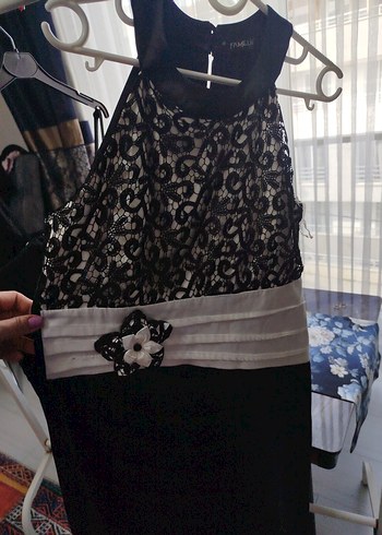 ABİYE Dantel Detaylı Siyah - Görsel 3