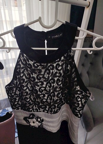 ABİYE Dantel Detaylı Siyah - Görsel 2