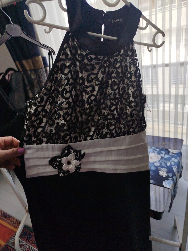 ABİYE Dantel Detaylı Siyah - Görsel 3